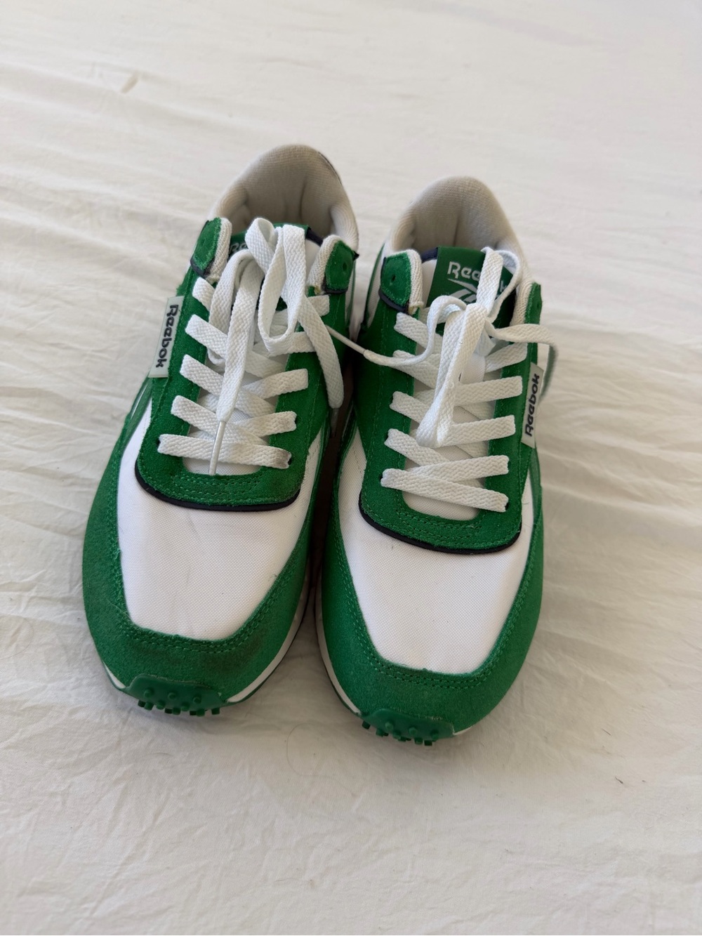 Reebok Women Green & White Retro Running Sneakers